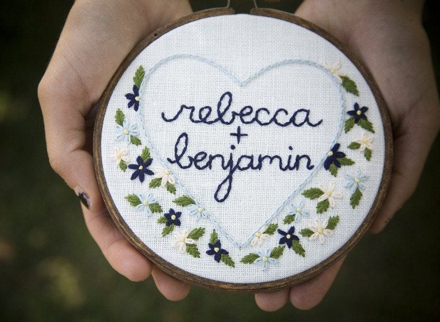 Custom Embroidered Wedding Bouquet - In your wedding colors