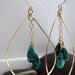 Gold Hoop Earrings with Turquoise - Turquoise Hoop Earrings - Turquoise Jewelry