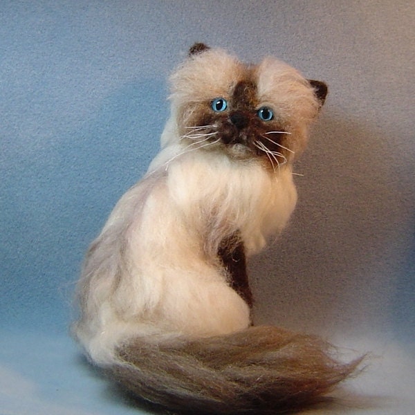 Needle felted Cat custom pet sculpture order memorial portrait