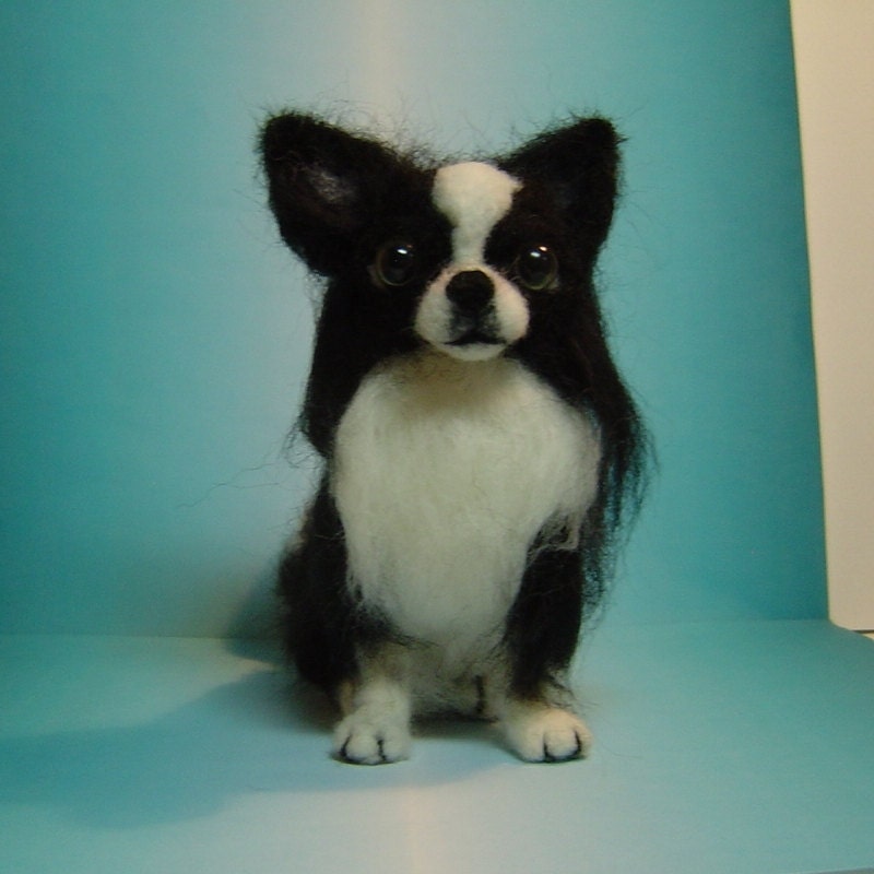Chihuahua dog custom needle felted art or any breed made to order