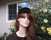 60s Chocolate Brown Velvet Pill Box Hat / Velvet Pill Box Hat / Mad Men