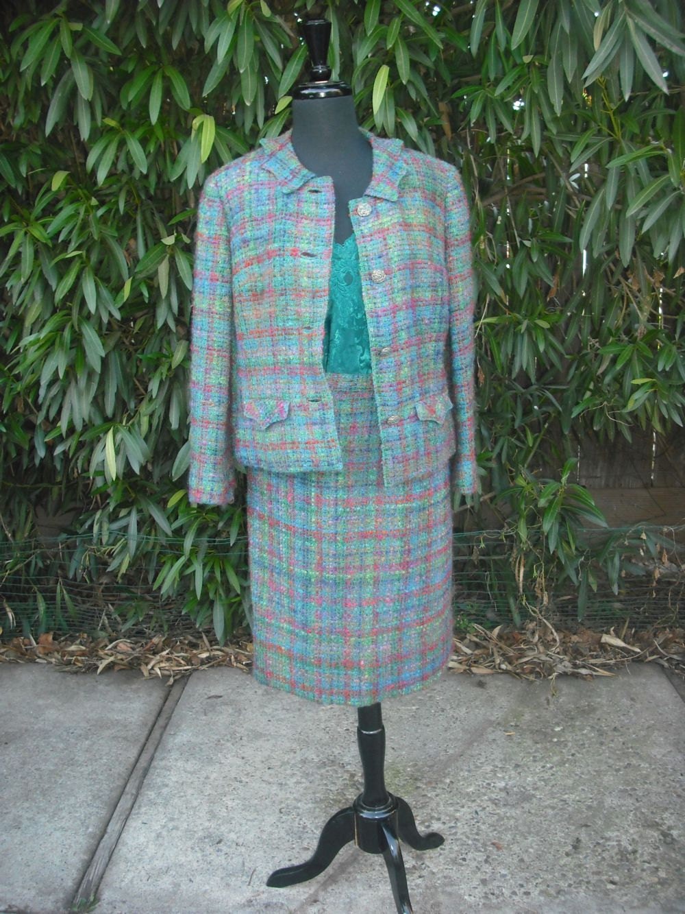 1960's Suit  Marshall Field's and Company Tailorbrooke Imported fabric made in Great Britain Boucle