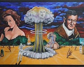 JOHN WAYNE Susan Hayward 20" X 30" Large Scale PRINT by David Russell Talbott