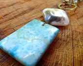 SALE - N215 Turquoise Jasper, Amazonite and Sea Green Jade Necklace