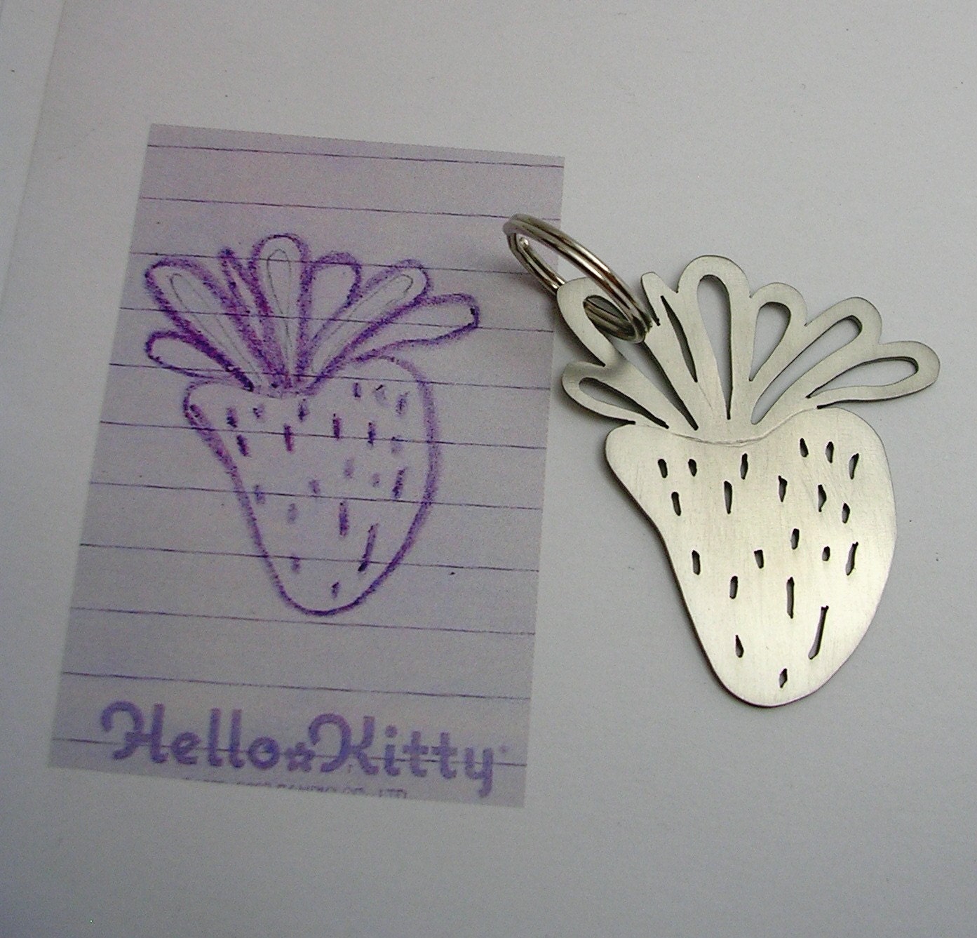 Your child's drawing on key chain for DAD - item requires price quote