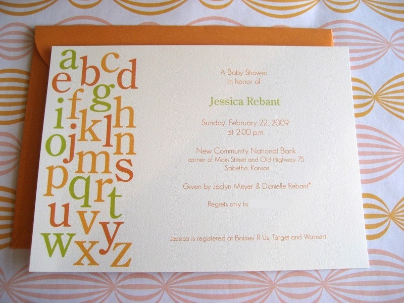 Alphabet Invitation - Best Seller