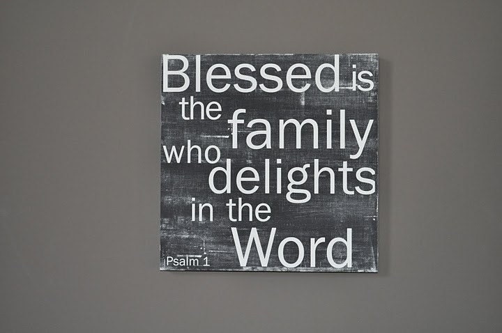 Psalms 1 set of 3 in Black - 12x12 CAFE MOUNT