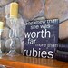 She Knew. . . Rubies in Black or Brown - 12x12 CAFE MOUNT