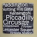 London Tube Stops in Black - 12x12 CAFE MOUNT