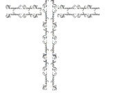 Personalized Cross , Art, Baptism, First Communion