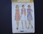 Simplicity 5507, 16 1/2 Princess styled dress and jacket, 1973, Uncut