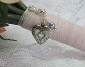 Heart Locket Bridal Bouquet Accessory