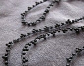 Black Lace beaded crocheted everyday necklace