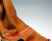 Handwoven Silk and Wool Scarf: Bollywood