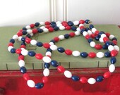 Vintage Red White and Blue Necklace