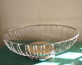 Vintage silver wire basket