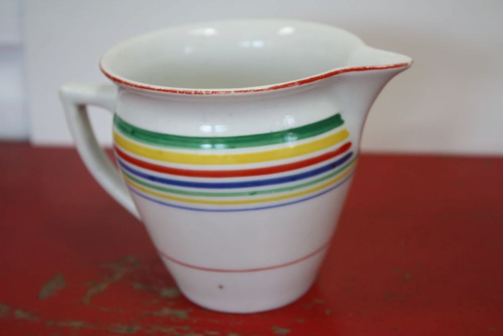 SALE Vintage Striped Czechoslovakia creamer