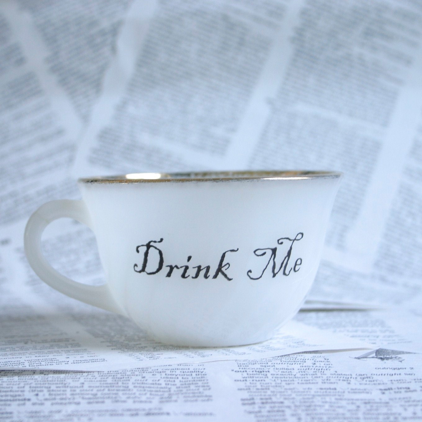 SALE Fireking Drink Me teacup