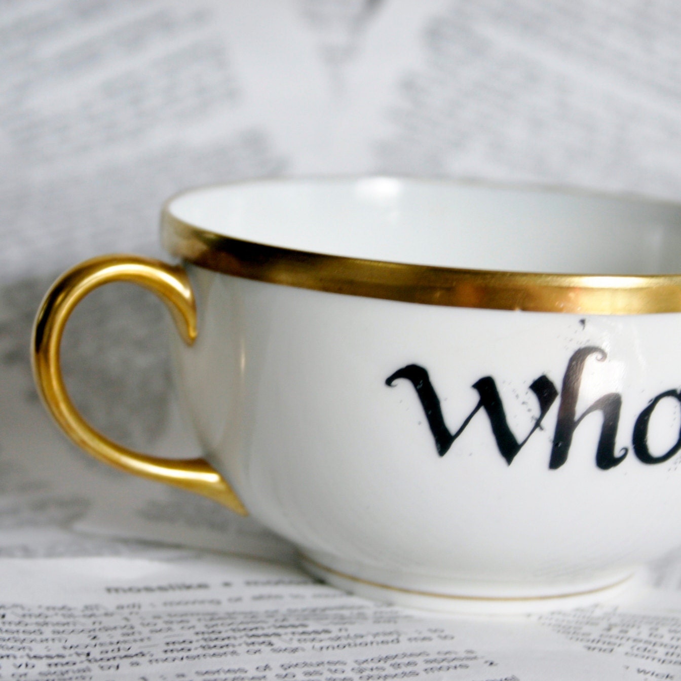 French Whore Altered Vintage Teacup