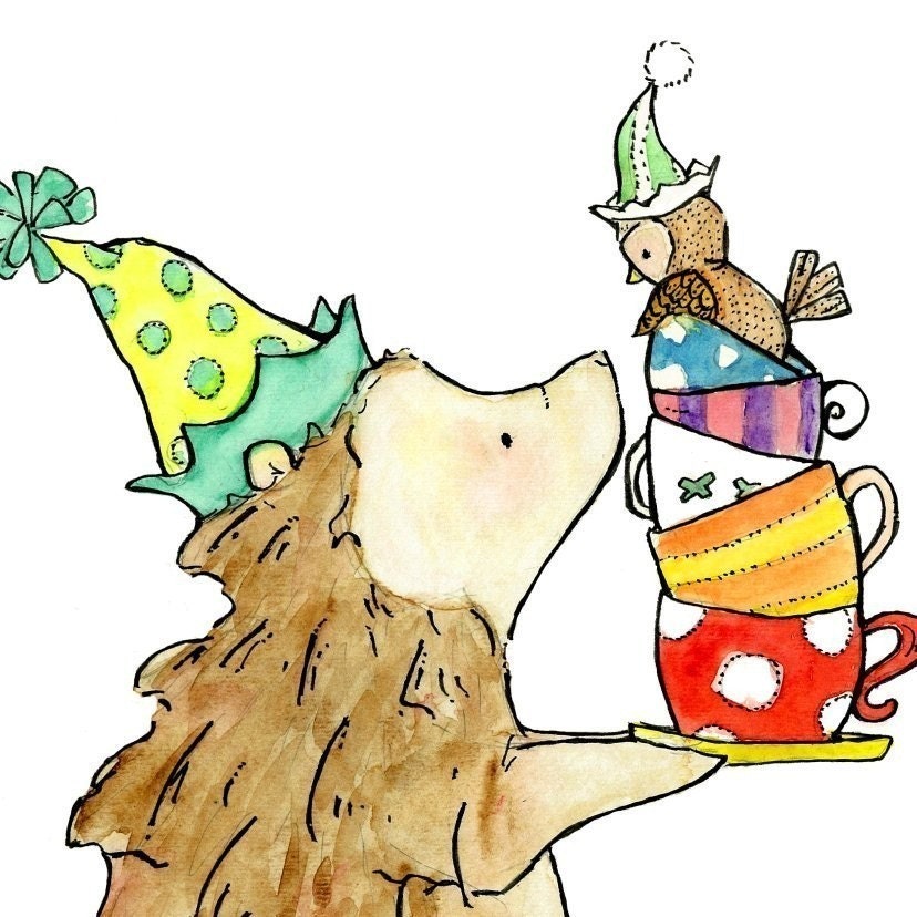 Party Animals 8X10 Children's Art Print