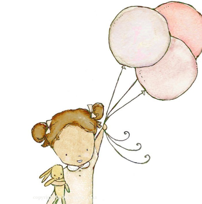 nursery baby art decor--- Lacy Flygirl in Strawberry and Cocoa (C) --8x10 Archival Art Print