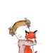 Nursery Art -- Fox Girl -- 5X7 Art Print