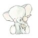 Elelphant Hug  8X10 Nursery Art Print  bunny and elephant