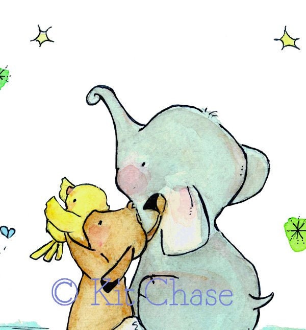 Nursery Art--- Wishing On A Star 8x10 -- Art Print