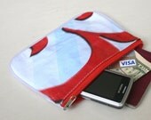 Recycled Banner - Waterproof Zip Stationery / Gadget / Travel Document Purse