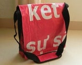 SALE ITEM - Recycled Banner - Messenger Bag / Hip Bag / Laptop Purse