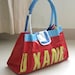 Recycled Banner - shoulder tote - retro doctors bag - Med
