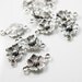 12pcs Oxidized Silver Tone Base Metal Links-Flower 25x15mm (13013Y-B-314A)