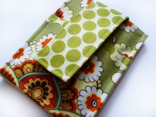 iPod - iTouch - iPhone - PDA - Camera - Cell Phone Sleeve - Case - Holder - Card Holder - Amy Butler Paisley and Polka Dots