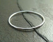 Sterling Silver Stackable Ring - Super Slim - 1 Ring - Simple Modern Minimal Ring