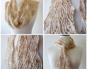 Intermediate Scarf in Silk Rhapsody Glitter / PDF Knitting Pattern