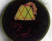 Fezzes Are Cool Free Motion Embroidery in 4 inch Hoop
