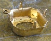 Brass 12mm Octagon Pronged Setting 1 Ring 1126 - 12 Pieces