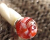 Red and Gold Protozoan Shawl Pin/Hairstick