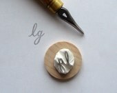 Custom / monogram / handcarved rubber stamp