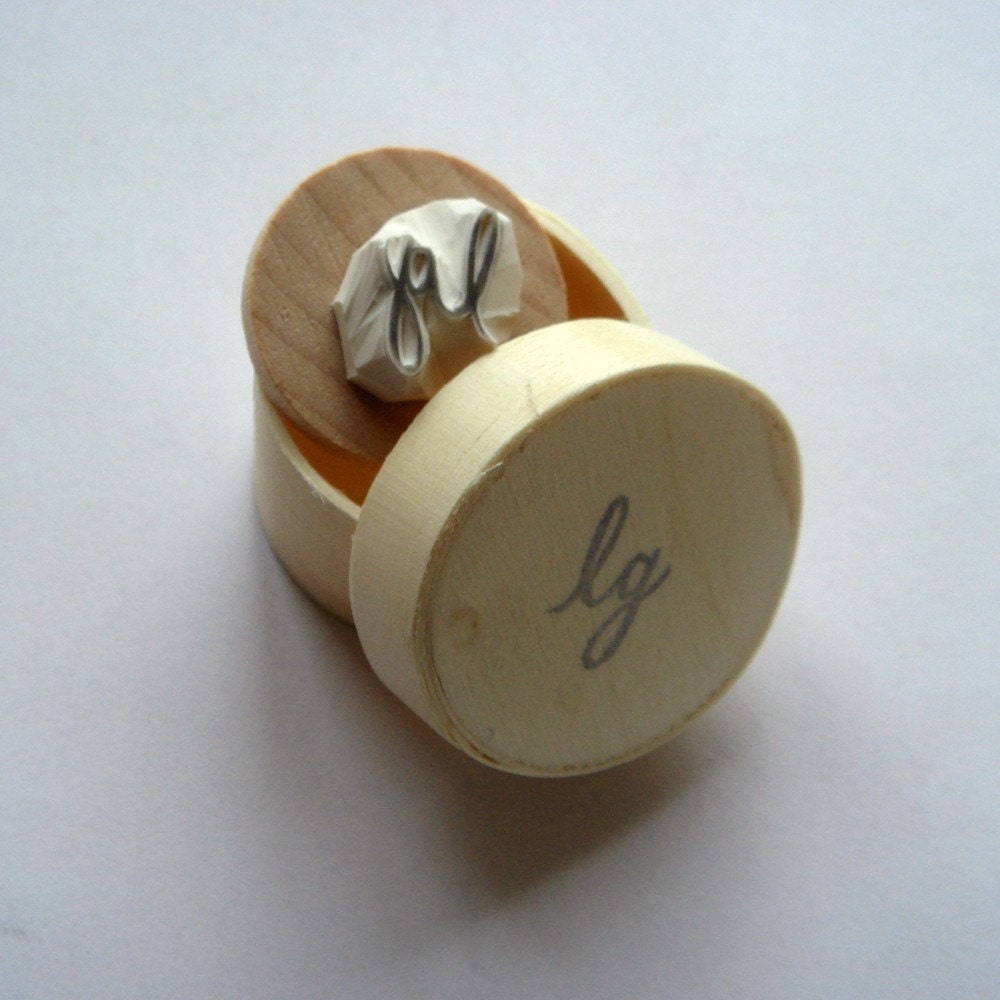 Custom / monogram / handcarved rubber stamp