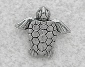 Green Girl Studios Pewter Baby Honu Sea Turtle Pendant