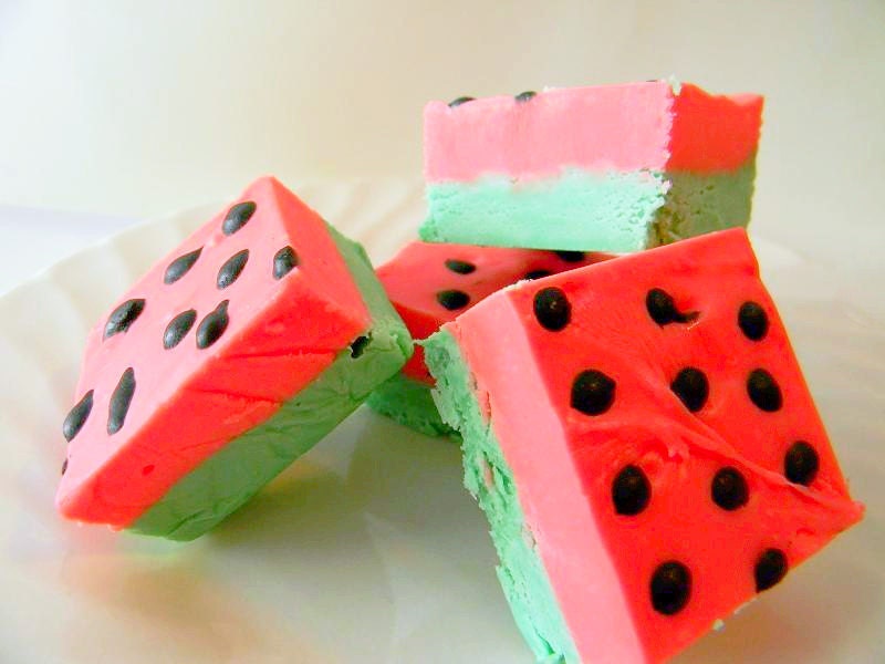 Julie's Fudge - WATERMELON - 12 Pieces (1lb)