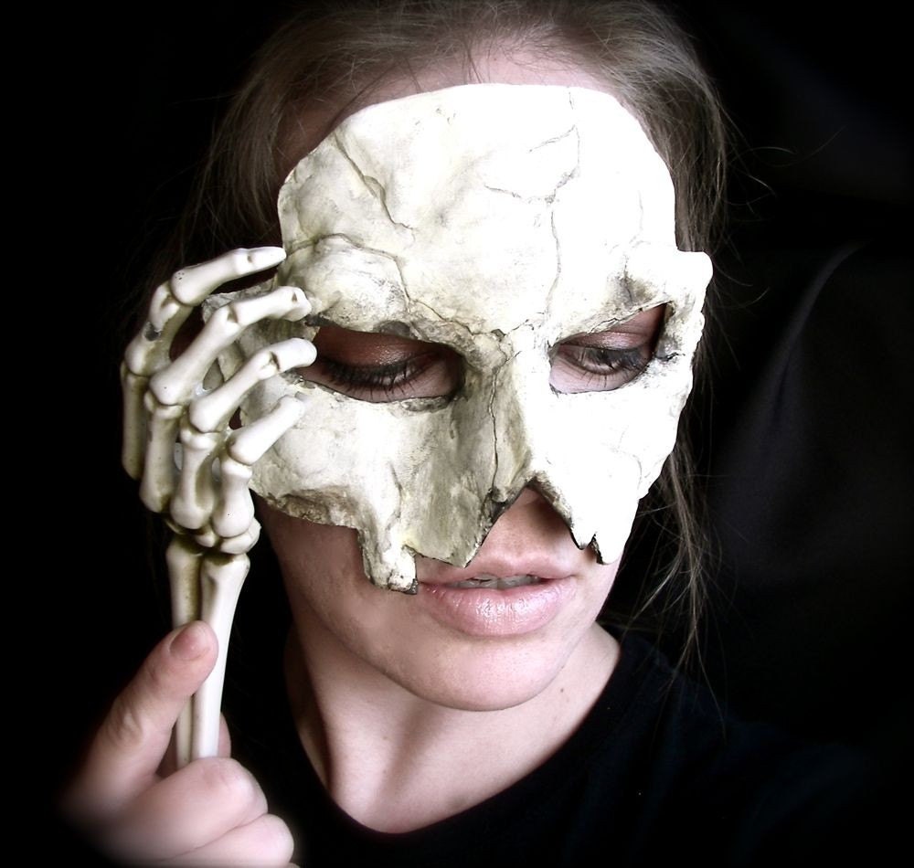 Red Death - The Phantom Masquerade - Skull Mask in Clay, Plastic, and Papier-Mache
