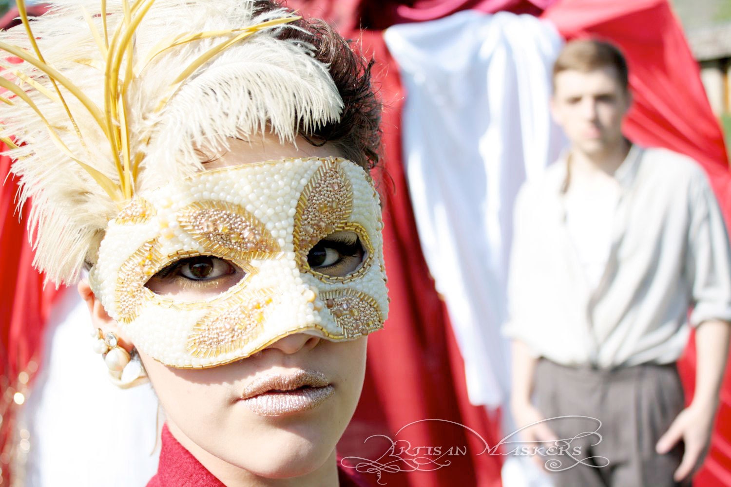 Cream Masquerade Masks