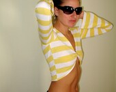 White And Yellow Long Sleeve Stretch Shurg