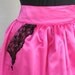 Gothic Lolita Two Layers Hot Pink And Black French Lace Two Front Pockets