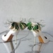 Nude And Kelly Green Bow And Feather Shoe Clips