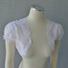Wedding Bridal Party White Or Ivory Scalloped Lace Bolero Shrug Jacket All Sizes Available