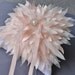 One Of A Kind Wedding Big Peach Color Chrysanthemum On A White Ring Bearer Pillow