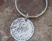 Personalized Sterling Silver Keychain -  Father's Day or Graduation gift